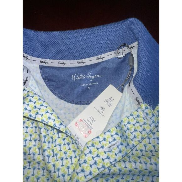 Walter Hagen Men Small Polo Clubhouse 19 Hole lemon martini Short Sleeve Golf - Picture 6 of 6